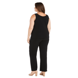 Plus Size R&M Richards Sequin Embroidered Damask Pant Set