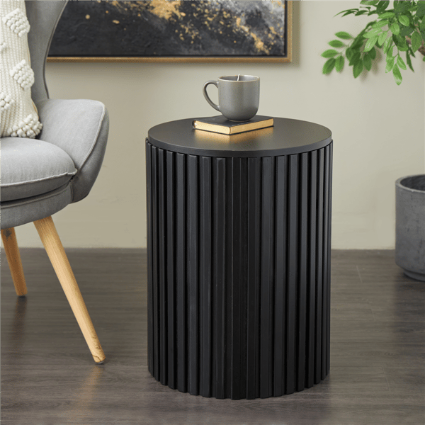 9th & Pike® Modern Black Wood Accent Table