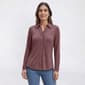 Womens Adrianna Papell Long Sleeve Ruffle Edge Blouse - image 1