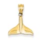 Gold Classics(tm) 14kt. Open-Backed Whale Tail Pendant - image 1