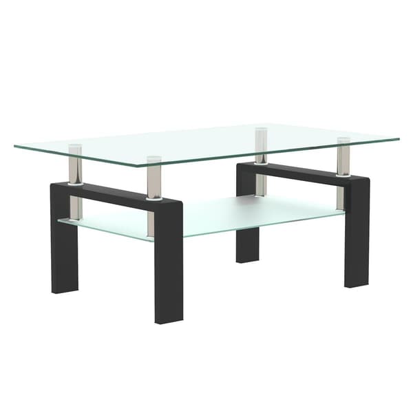 Tansole Rectangle Glass Coffee Table