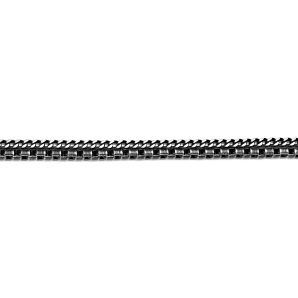 Mens Lynx Antique Black Finish Stainless Steel Layered Bracelet