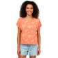 Womens C''est La Vie Short Dolman Cuff Sleeve Floral V-Neck Blouse - image 1