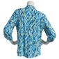 Petite Emily Daniels 3/4 Sleeve Disco Dot Abstract Button Down - image 2