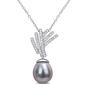 Gemstone Classics&#40;tm&#41; Tahitian Pearl & Diamond Drop Pendant - image 1
