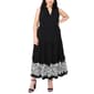 Plus Size MSK Sleeveless Tier Embroidered Hem Midi Dress - image 1