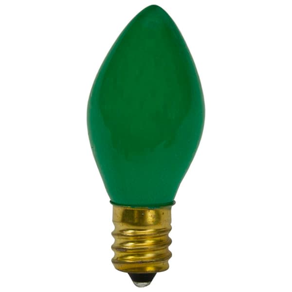 Northlight Seasonal C7 Green Opaque Replacement Bulbs - Pack of 4
