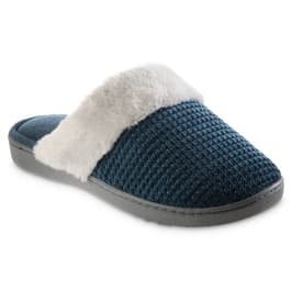 Womens Isotoner Striped Chenille Slippers