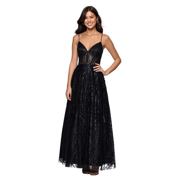 Juniors Blondie Nites Glitter Sweetheart A-Line Dress - image 