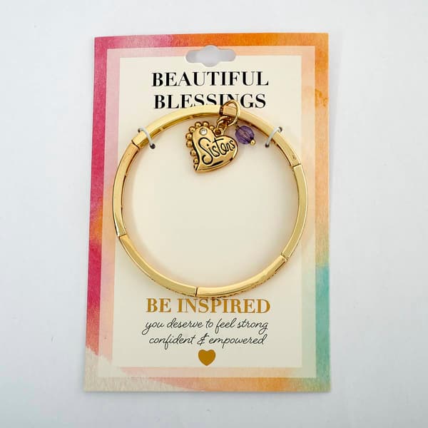 Gold Sisters Stretch Bracelet - image 