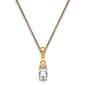 14kt. Yellow Gold Oval Topaz Diamond Necklace - image 1