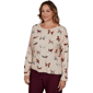Plus Size Ruby Rd. English Countryside All Over Dog Sweater - image 3