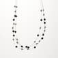 Wearable Art Silver Illusion Beaded Necklace - image 1