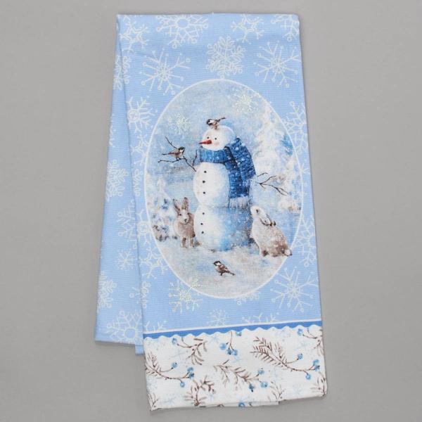 Kay Dee Let it Snow Snowman & Friends Kitchen Towel - image 