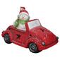 Northlight LED Joyful Snowman Driving a Red Beetle Star Car - image 1