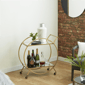 9th & Pike® Contemporary Gold Metal Bar Cart - image 2