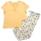 Womens White Orchid Short Sleeve Bike Scene Jogger Pajama Set - image 1