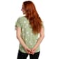 Womens C''est La Vie Tie Short Sleeve Dot Crinkle Blouse - image 2