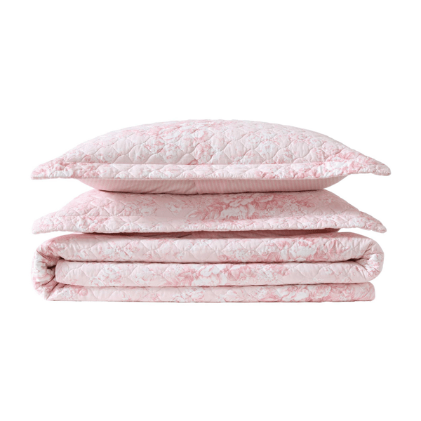 Laura Ashley Toile Delightful Reversible Qulit Set