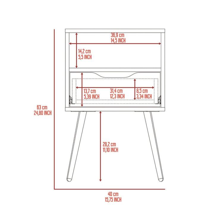 FM FURNITURE Allie Contemporary Nightstand