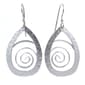 Silver Forest Silver-Tone Open Hammered Teardrop Earrings - image 1