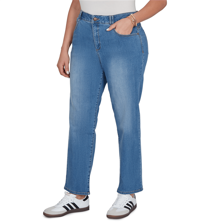 Plus Size Ruby Rd. Key Items Premium Stretch Straight Leg Jeans
