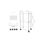 J&V Textiles Chrome Clear Acrylic 3 Tier Cart - image 2