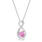 Gemminded Sterling Silver 6mm Heart Created Sapphire Pendant - image 1