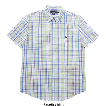 Mens U.S. Polo Assn.® Medium Plaid Woven Button Down Shirt - Boscov's