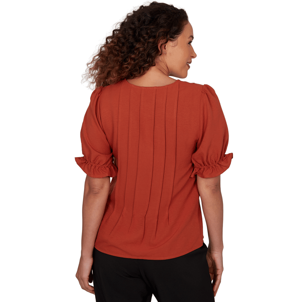 Petite Emaline Summer In The City Solid Elbow Sleeve Blouse