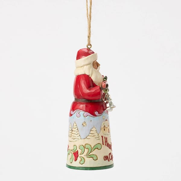 Jim Shore Santa I Heard The Bells Hanging Christmas Ornament