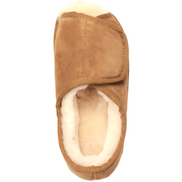 Womens LAMO Sheepskin Open-Toe Wrap Slippers