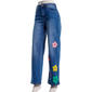 Juniors Gogo Jeans High Rise Straight Leg Puff Print Flower Jeans - image 1