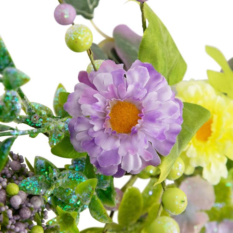 Northlight Seasonal Daisy & Mixed Foliage Floral Spring Garland