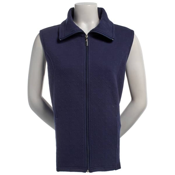 Plus Size Hasting & Smith Diamond Textured Collar Vest