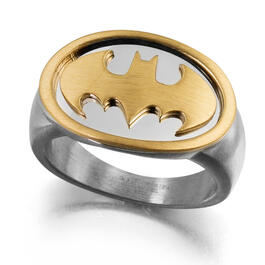 Mens Gentlemans Classics&#8482; Stainless Steel Two-Tone Batman&#8482; Ring