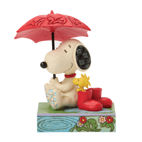 Jim Shore Peanuts Snoopy Holding Umbrella Figurine