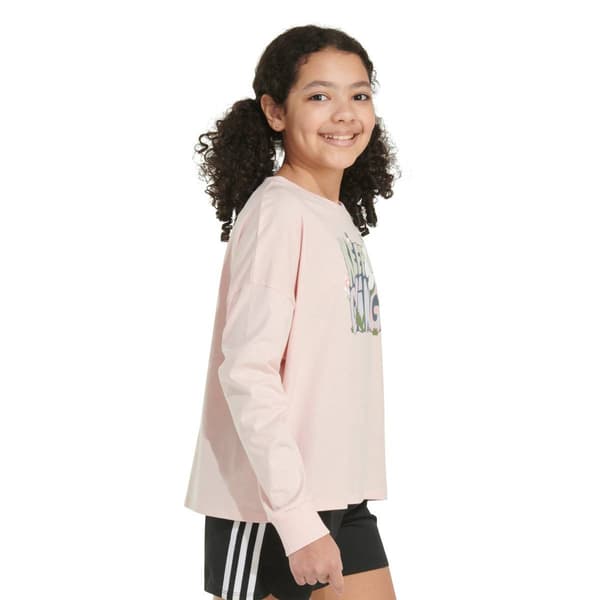 Girls &#40;7-16&#41; adidas&#174; Long Sleeve Keep Going Waist Crew Tee