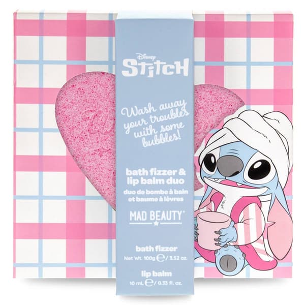 Mad Beauty Disney Stitch Pamper Fizzer & Lip Balm Duo Set - image 