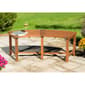 Evergreen Curved Eucalyptus Slat Bench - image 2
