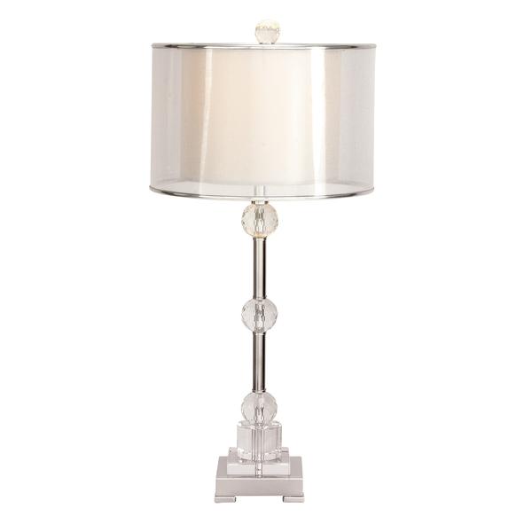 9th & Pike(R) Silver Metal Glam Table Lamp