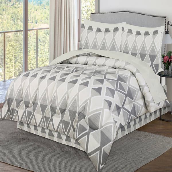 Dan River 8pc. Sandstone Rhombus Reversible Bed In A Bag Set - image 