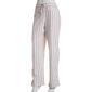 Womens Per Se Stripe Linen Beach Casual Pants-White/Khaki - image 1