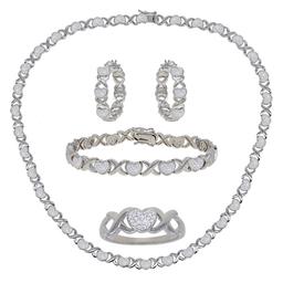 Gianni Argento 1/4ct. X Heart Set