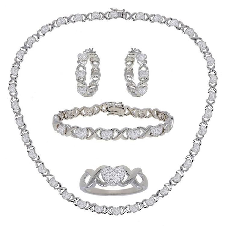 Gianni Argento 1/4ct. X Heart Set