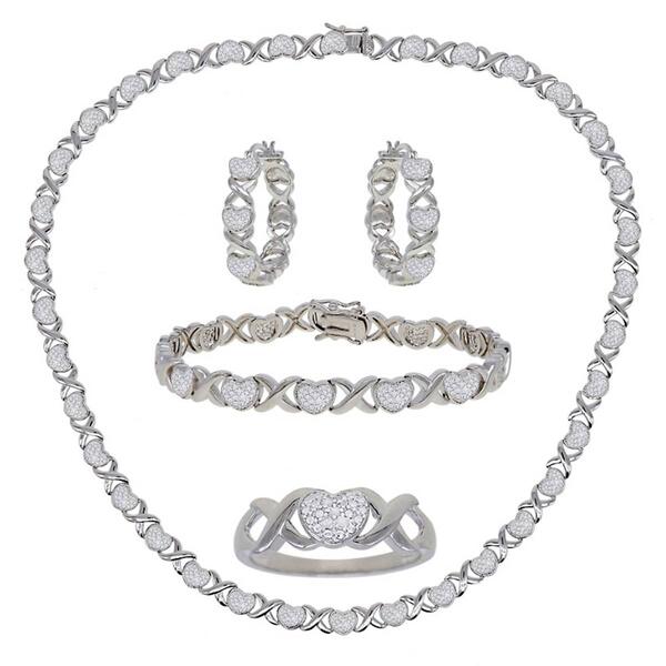 Gianni Argento 1/4ct. X Heart Set - image 