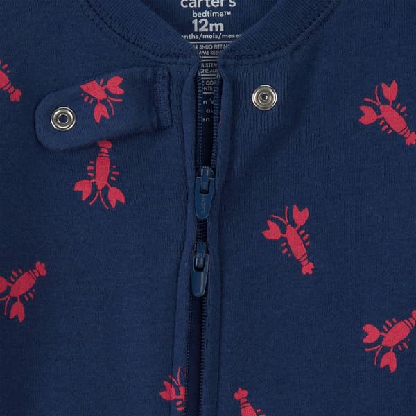 Baby Boy (12-24M) Carter''s Lobster 1Pc Cotton Footed Pajama