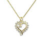 Gold Plated Cubic Zirconia Twisted Heart Pendant - image 1