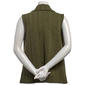 Womens Emily Daniels Solid Cable Knit Zip Front Vest - image 3