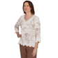 Womens Alfred Dunner Spice Market Scallop Edge Floral Blouse - image 3